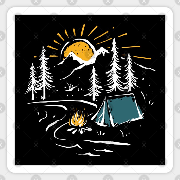 Camping Time Sticker by micibu